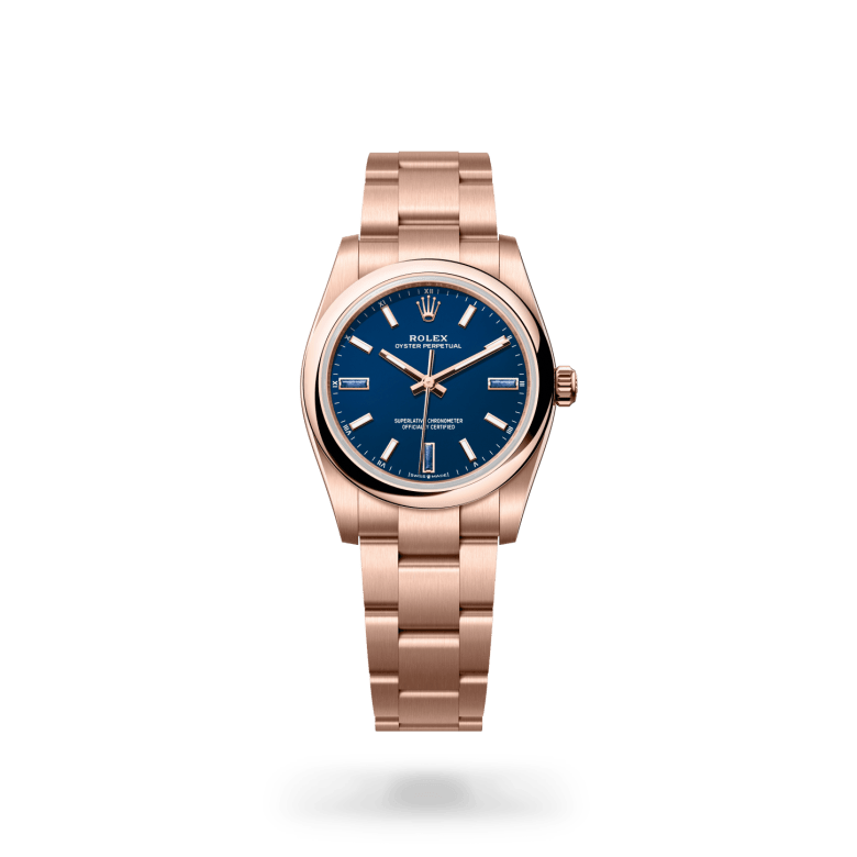 Rolex Oyster Perpetual 34 Oyster, 34 mm, Everose altın M124205-0002