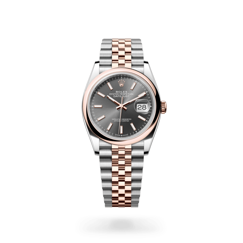 Rolex Datejust 36 Oyster, 36 mm, Oystersteel çelik ve Everose altın M126201-0013
