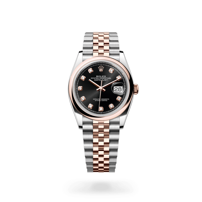 Rolex Datejust 36 Oyster, 36 mm, Oystersteel çelik ve Everose altın M126201-0019