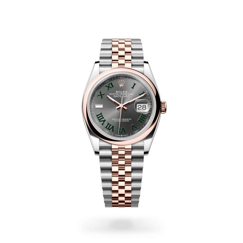 Rolex Datejust 36 Oyster, 36 mm, Oystersteel çelik ve Everose altın M126201-0029
