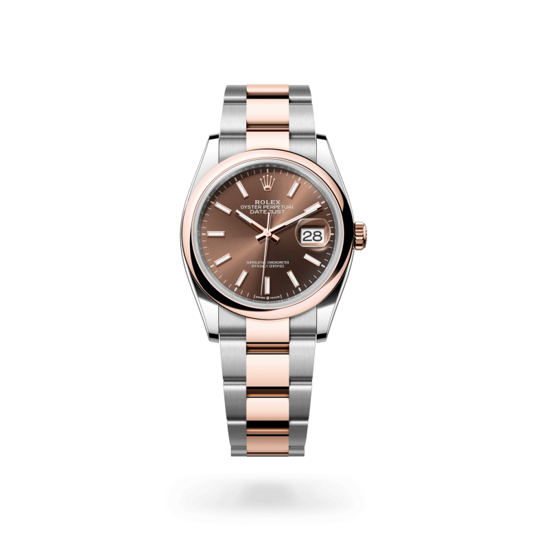 Rolex Datejust 36 Oyster, 36 mm, Oystersteel çelik ve Everose altın M126201-0044
