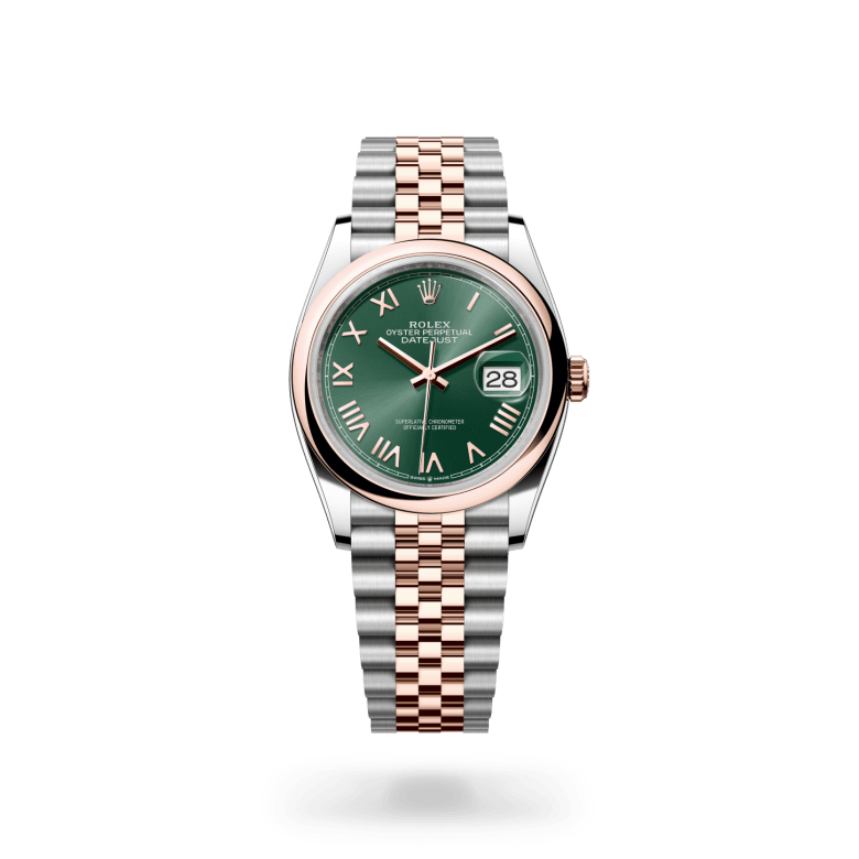 Rolex Datejust 36 Oyster, 36 mm, Oystersteel çelik ve Everose altın M126201-0051