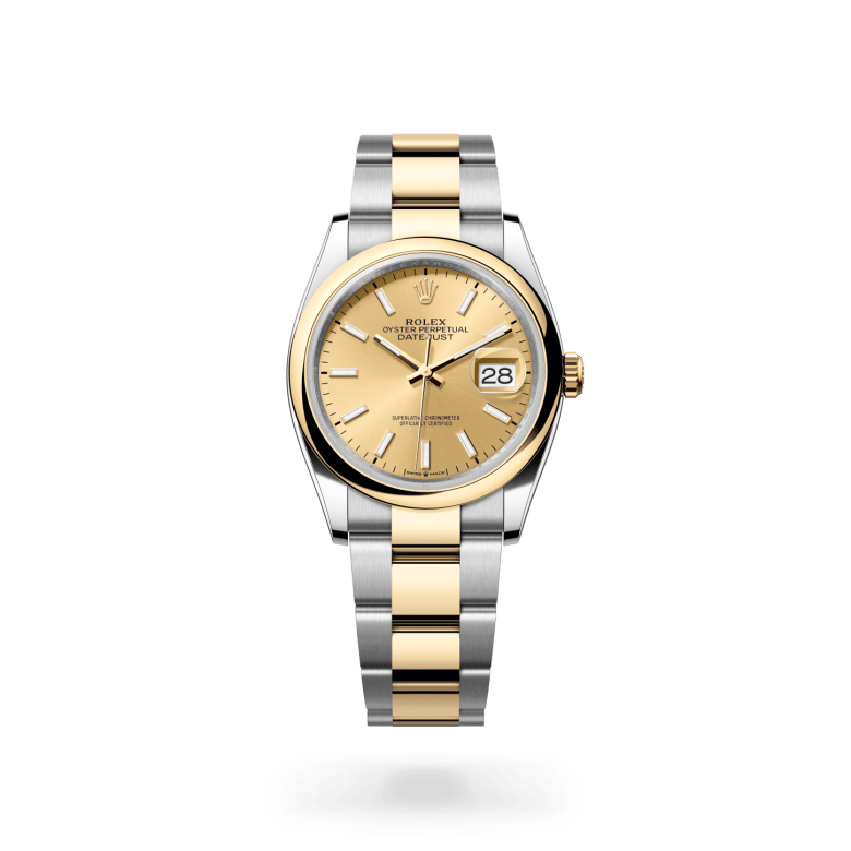 Rolex Datejust 36 Oyster, 36 mm, Oystersteel çelik ve sarı altın M126203-0016