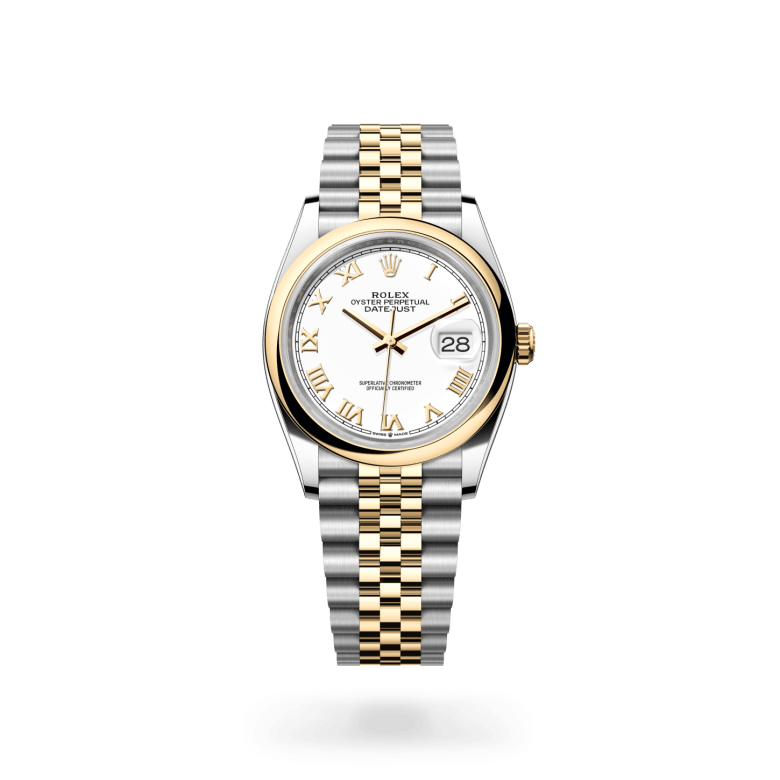 Rolex Datejust 36 Oyster, 36 mm, Oystersteel çelik ve sarı altın M126203-0029