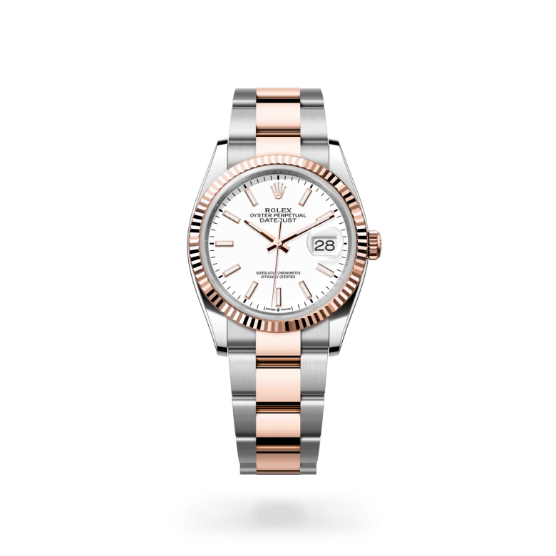 Rolex Datejust 36 Oyster, 36 mm, Oystersteel çelik ve Everose altın M126231-0018