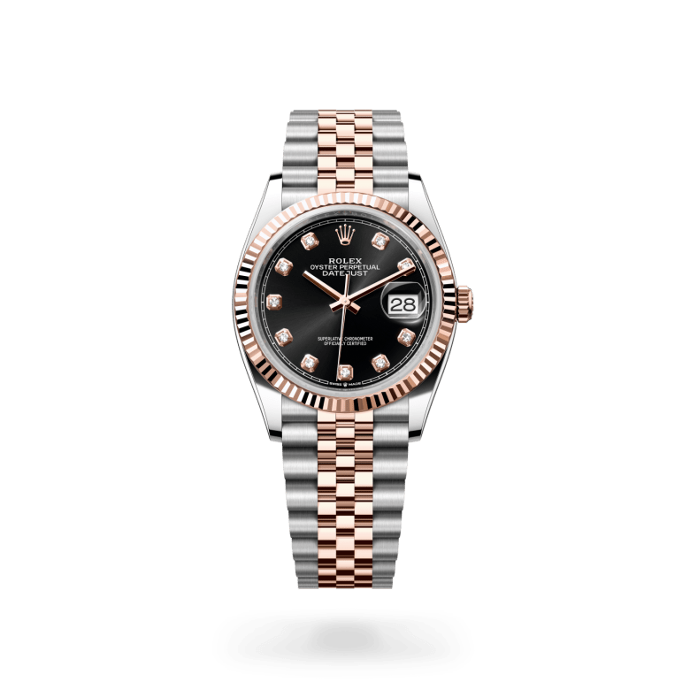 Rolex Datejust 36 Oyster, 36 mm, Oystersteel çelik ve Everose altın M126231-0019