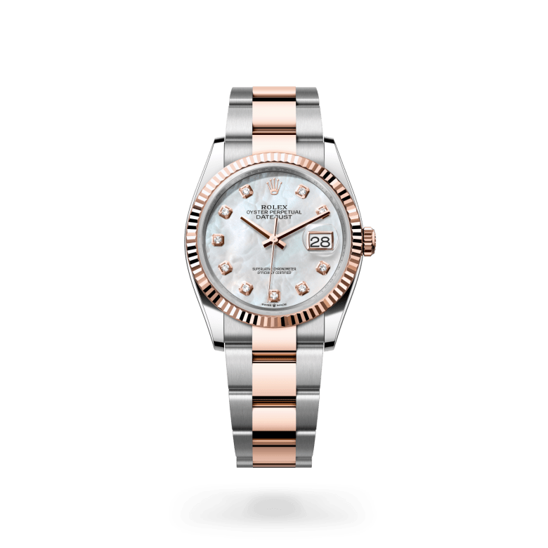 Rolex Datejust 36 Oyster, 36 mm, Oystersteel çelik ve Everose altın M126231-0022