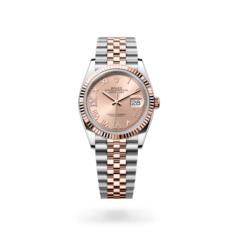 Rolex Datejust 36 Oyster, 36 mm, Oystersteel çelik ve Everose altın M126231-0027