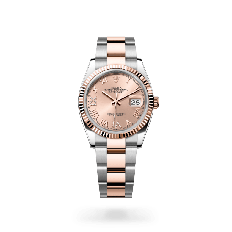 Rolex Datejust 36 Oyster, 36 mm, Oystersteel çelik ve Everose altın M126231-0028