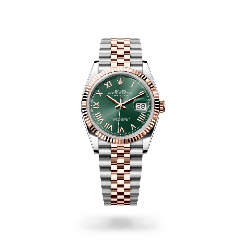 Rolex Datejust 36 Oyster, 36 mm, Oystersteel çelik ve Everose altın M126231-0051