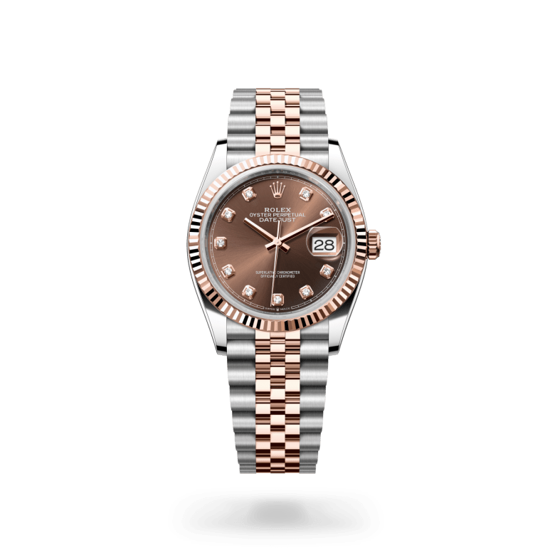 Rolex Datejust 36 Oyster, 36 mm, Oystersteel çelik ve Everose altın M126231-0053
