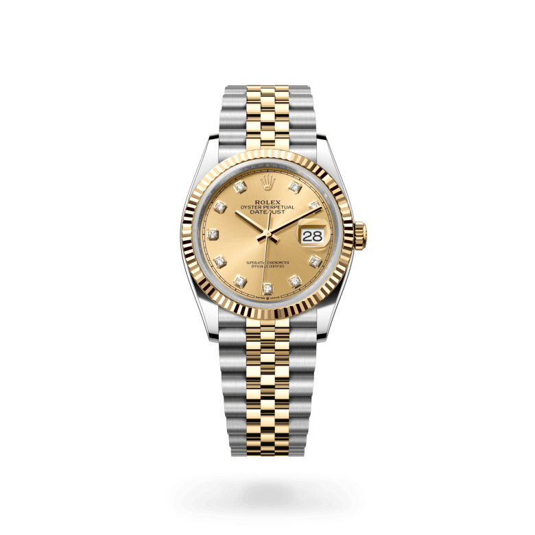 Rolex Datejust 36 Oyster, 36 mm, Oystersteel çelik ve sarı altın M126233-0017