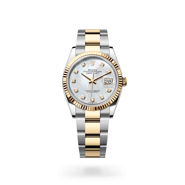 Rolex Datejust 36 Oyster, 36 mm, Oystersteel çelik ve sarı altın M126233-0024