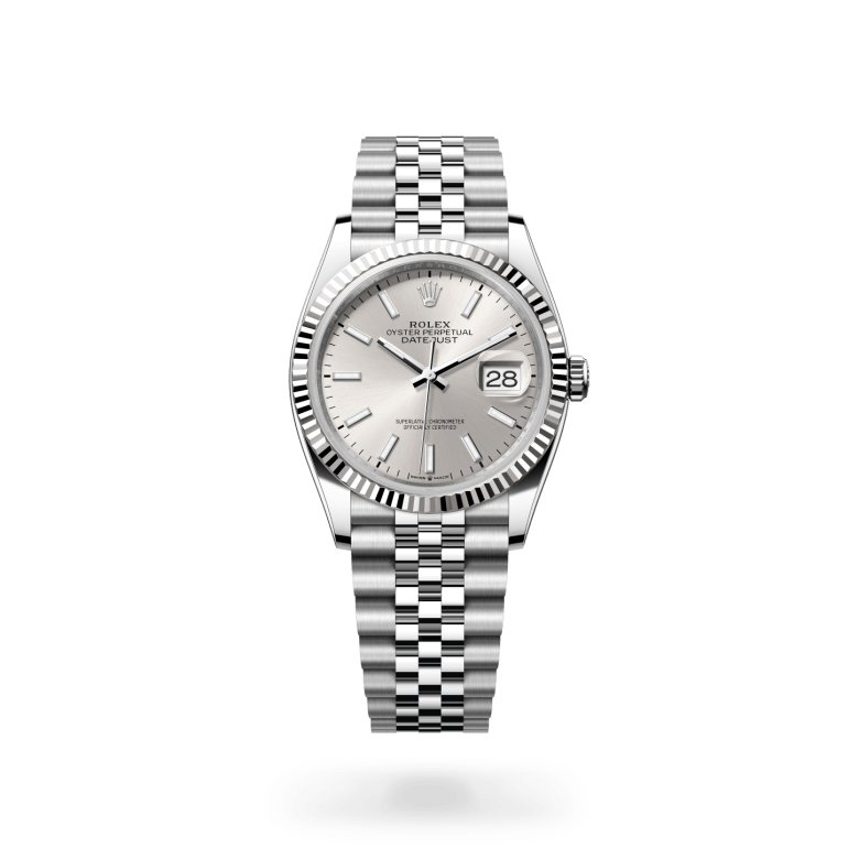 Rolex Datejust 36 Oyster, 36 mm, Oystersteel çelik ve beyaz altın M126234-0013