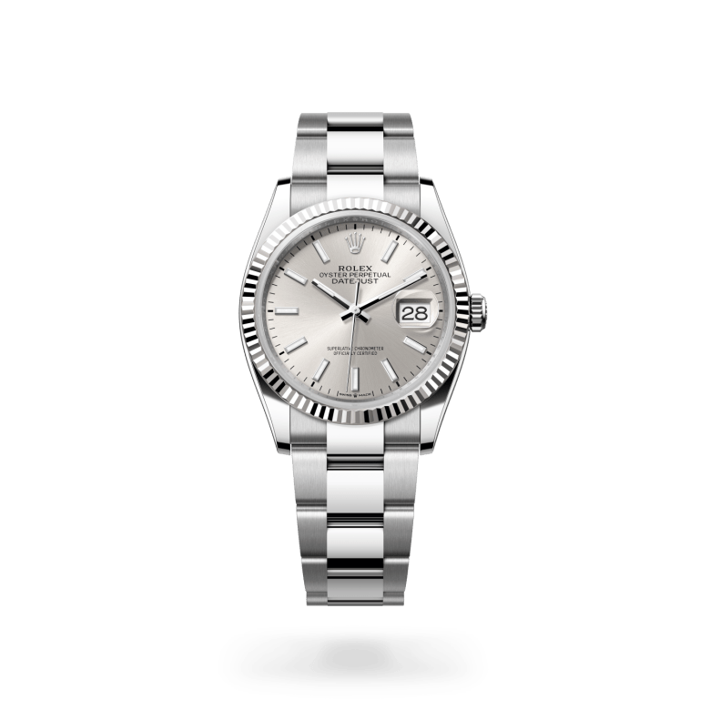 Rolex Datejust 36 Oyster, 36 mm, Oystersteel çelik ve beyaz altın M126234-0014