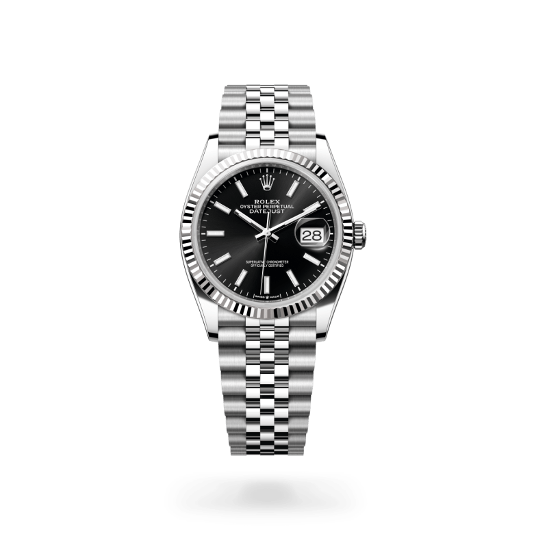 Rolex Datejust 36 Oyster, 36 mm, Oystersteel çelik ve beyaz altın M126234-0015