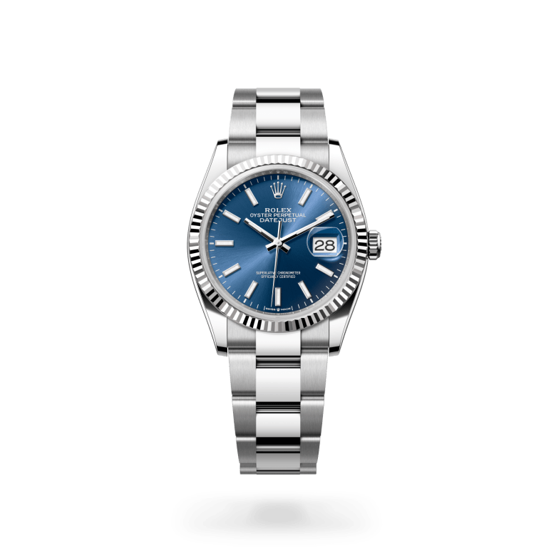 Rolex Datejust 36 Oyster, 36 mm, Oystersteel çelik ve beyaz altın M126234-0018