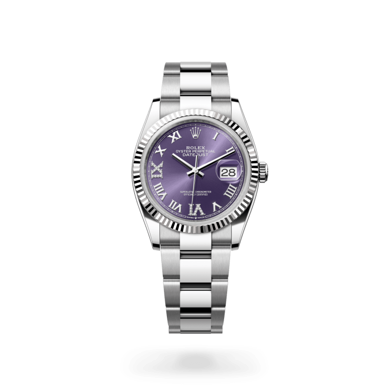 Rolex Datejust 36 Oyster, 36 mm, Oystersteel çelik ve beyaz altın M126234-0022