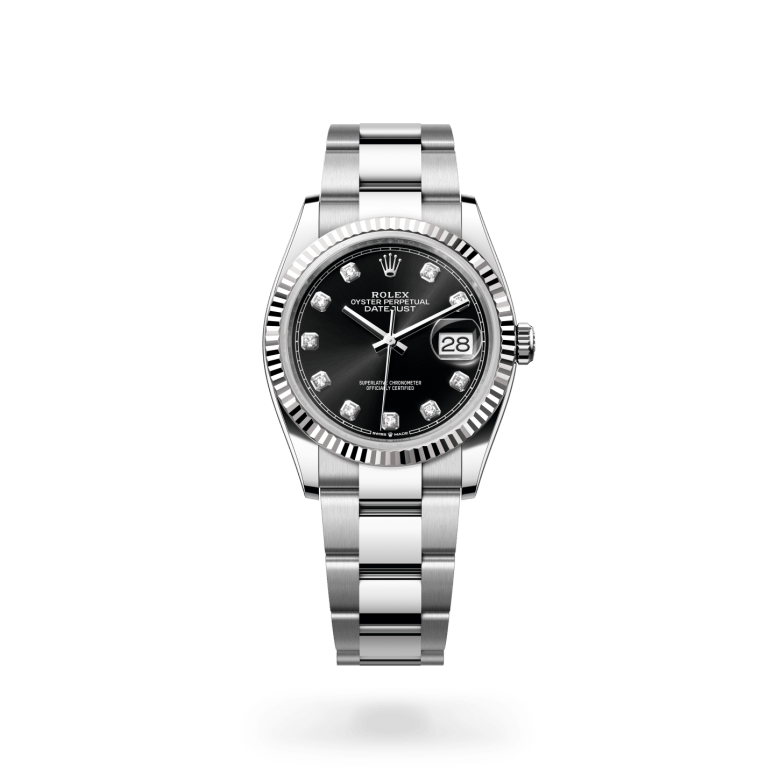 Rolex Datejust 36 Oyster, 36 mm, Oystersteel çelik ve beyaz altın M126234-0028