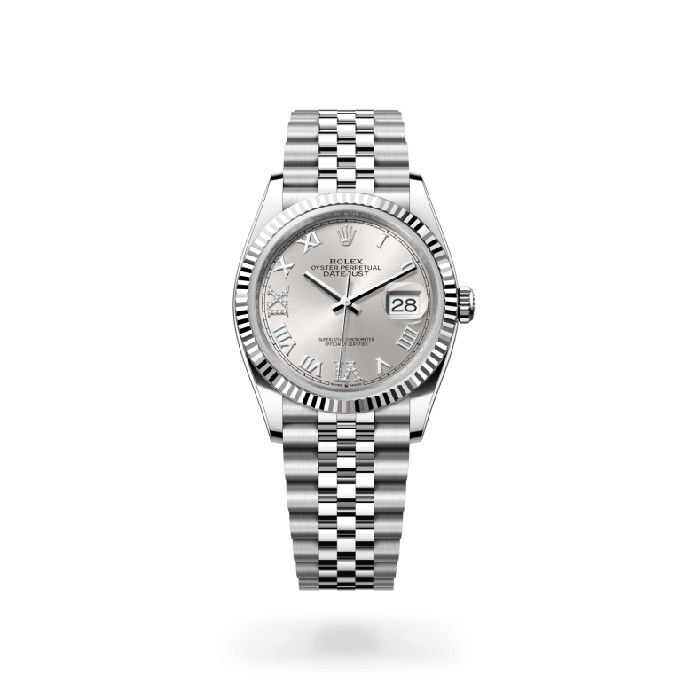 Rolex Datejust 36 Oyster, 36 mm, Oystersteel çelik ve beyaz altın M126234-0029