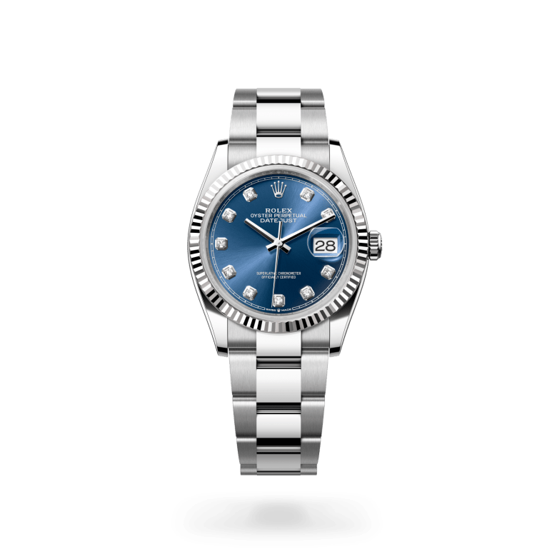 Rolex Datejust 36 Oyster, 36 mm, Oystersteel çelik ve beyaz altın M126234-0038