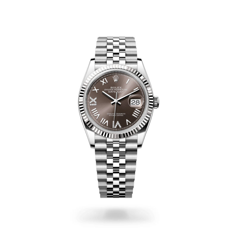 Rolex Datejust 36 Oyster, 36 mm, Oystersteel çelik ve beyaz altın M126234-0071