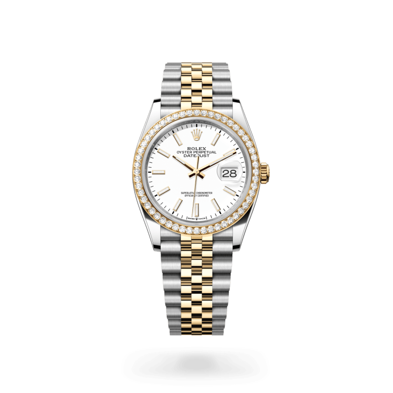 Rolex Datejust 36 Oyster, 36 mm, Oystersteel çelik, sarı altın ve pırlanta M126283RBR-0005