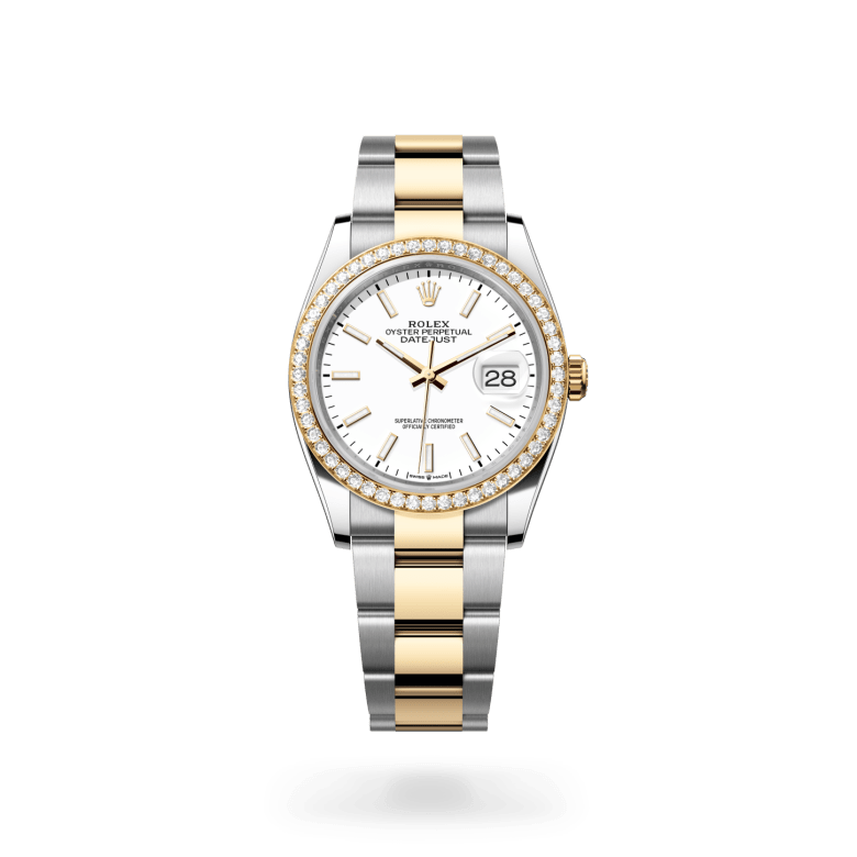 Rolex Datejust 36 Oyster, 36 mm, Oystersteel çelik, sarı altın ve pırlanta M126283RBR-0006