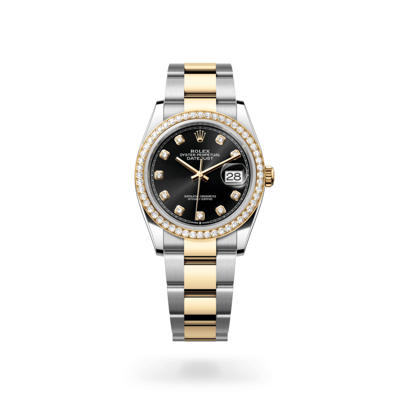 Rolex Datejust 36 Oyster, 36 mm, Oystersteel çelik, sarı altın ve pırlanta M126283RBR-0008