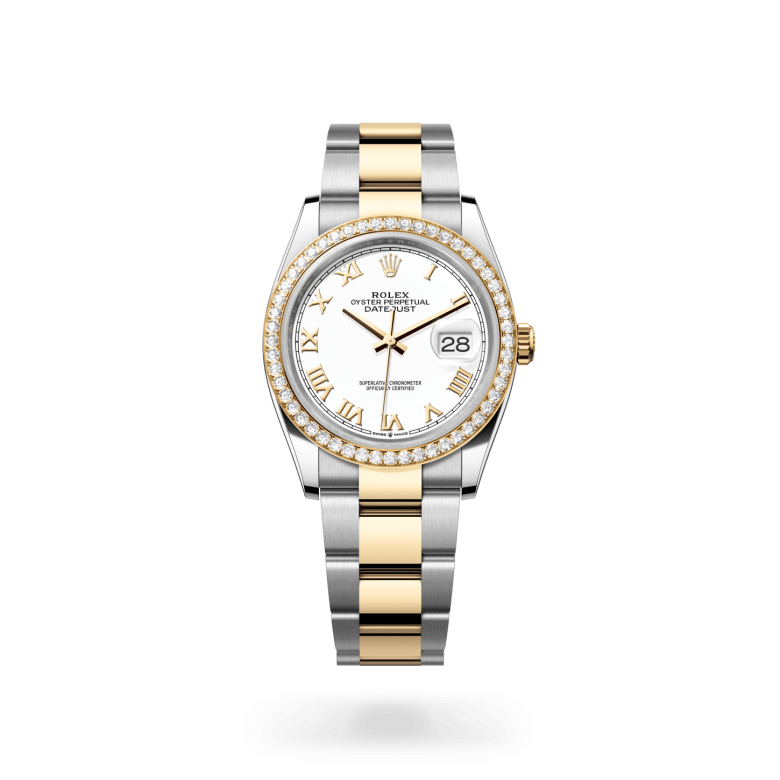 Rolex Datejust 36 Oyster, 36 mm, Oystersteel çelik, sarı altın ve pırlanta M126283RBR-0016