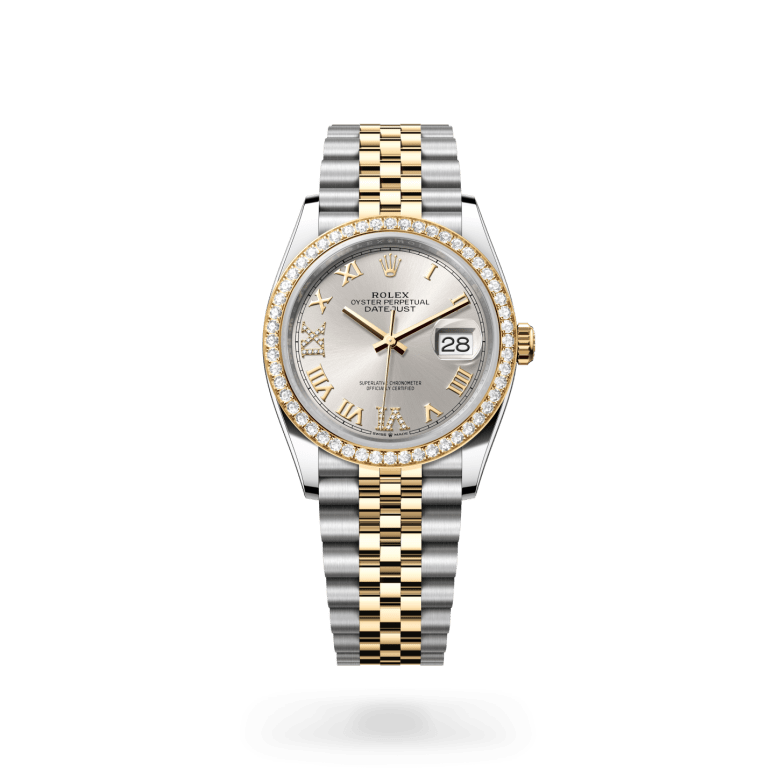 Rolex Datejust 36 Oyster, 36 mm, Oystersteel çelik, sarı altın ve pırlanta M126283RBR-0017