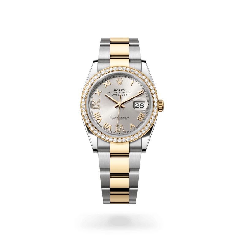 Rolex Datejust 36 Oyster, 36 mm, Oystersteel çelik, sarı altın ve pırlanta M126283RBR-0018
