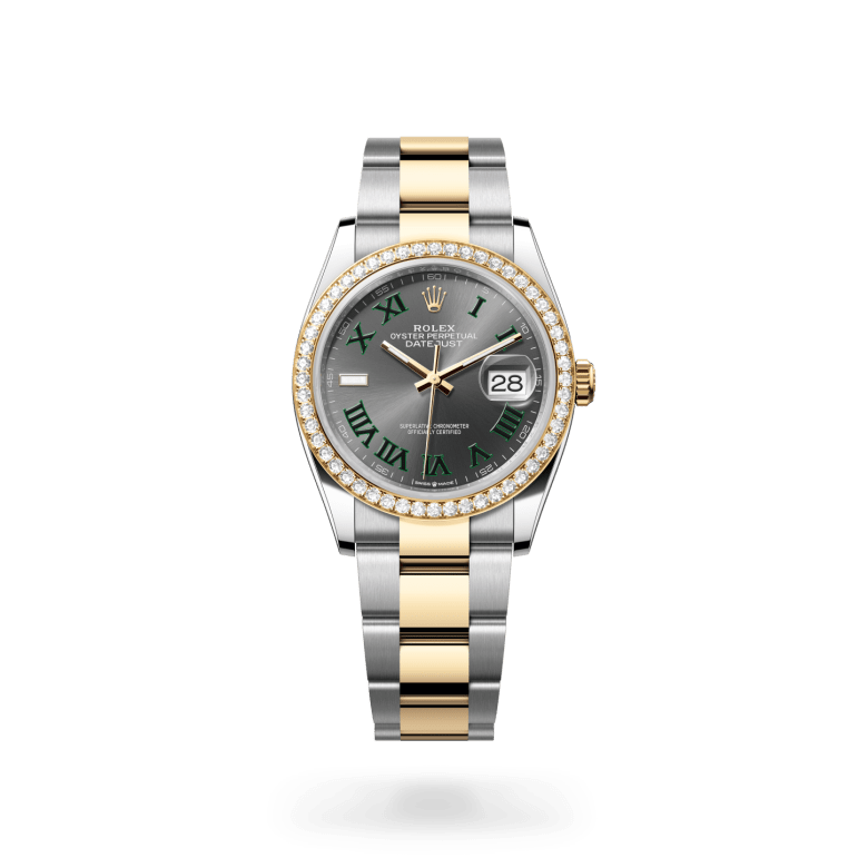Rolex Datejust 36 Oyster, 36 mm, Oystersteel çelik, sarı altın ve pırlanta M126283RBR-0022