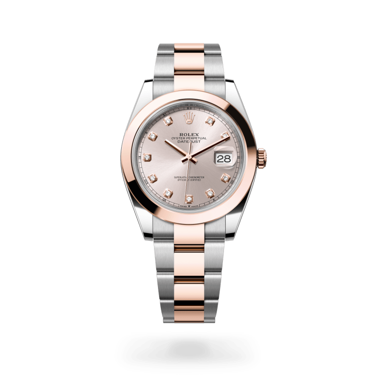 Rolex Datejust 41 Oyster, 41 mm, Oystersteel çelik ve Everose altın M126301-0007