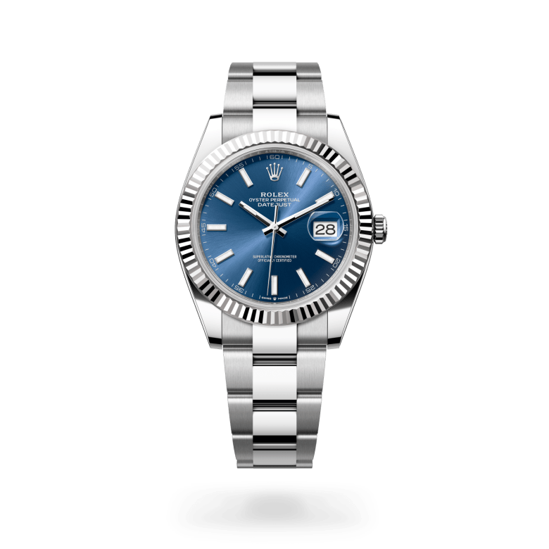 Rolex Datejust 41 Oyster, 41 mm, Oystersteel çelik ve beyaz altın M126334-0001