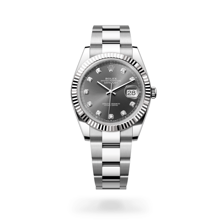 Rolex Datejust 41 Oyster, 41 mm, Oystersteel çelik ve beyaz altın M126334-0005