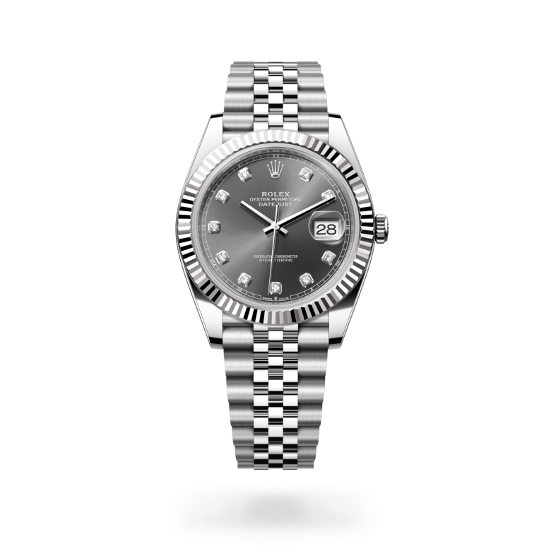 Rolex Datejust 41 Oyster, 41 mm, Oystersteel çelik ve beyaz altın M126334-0006
