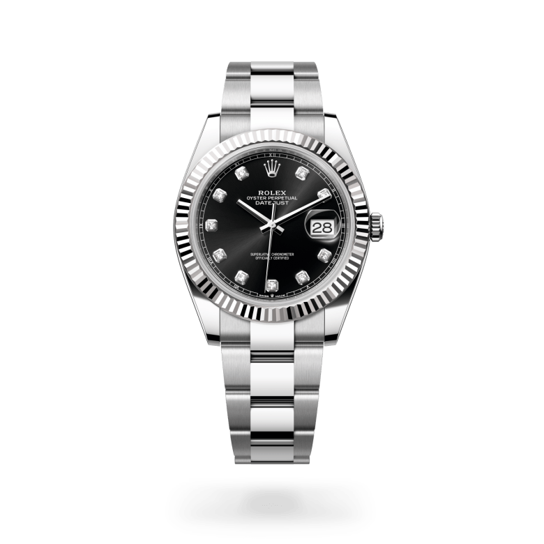 Rolex Datejust 41 Oyster, 41 mm, Oystersteel çelik ve beyaz altın M126334-0011