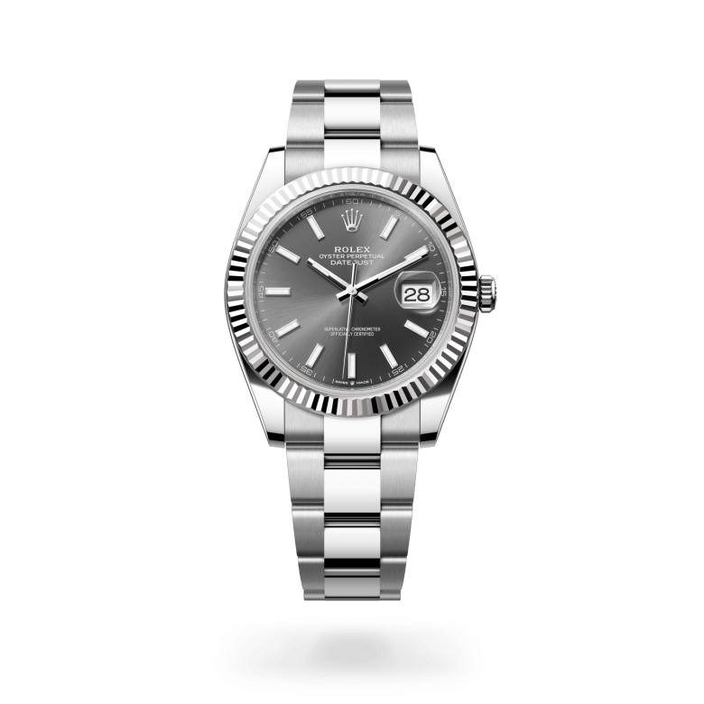 Rolex Datejust 41 Oyster, 41 mm, Oystersteel çelik ve beyaz altın M126334-0013