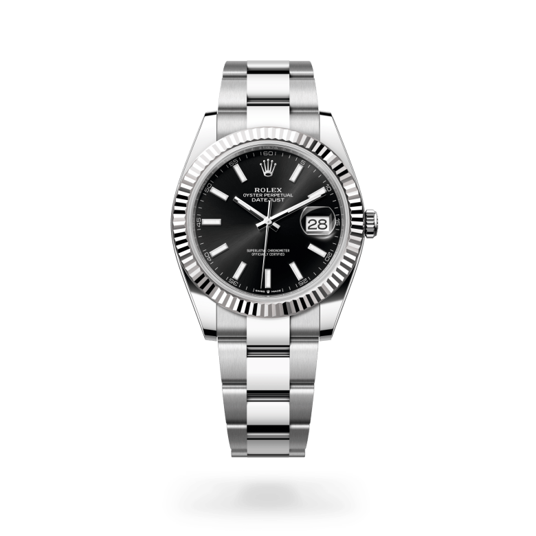 Rolex Datejust 41 Oyster, 41 mm, Oystersteel çelik ve beyaz altın M126334-0017