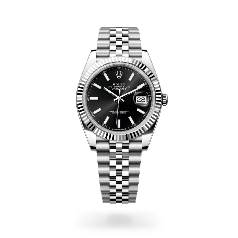 Rolex Datejust 41 Oyster, 41 mm, Oystersteel çelik ve beyaz altın M126334-0018