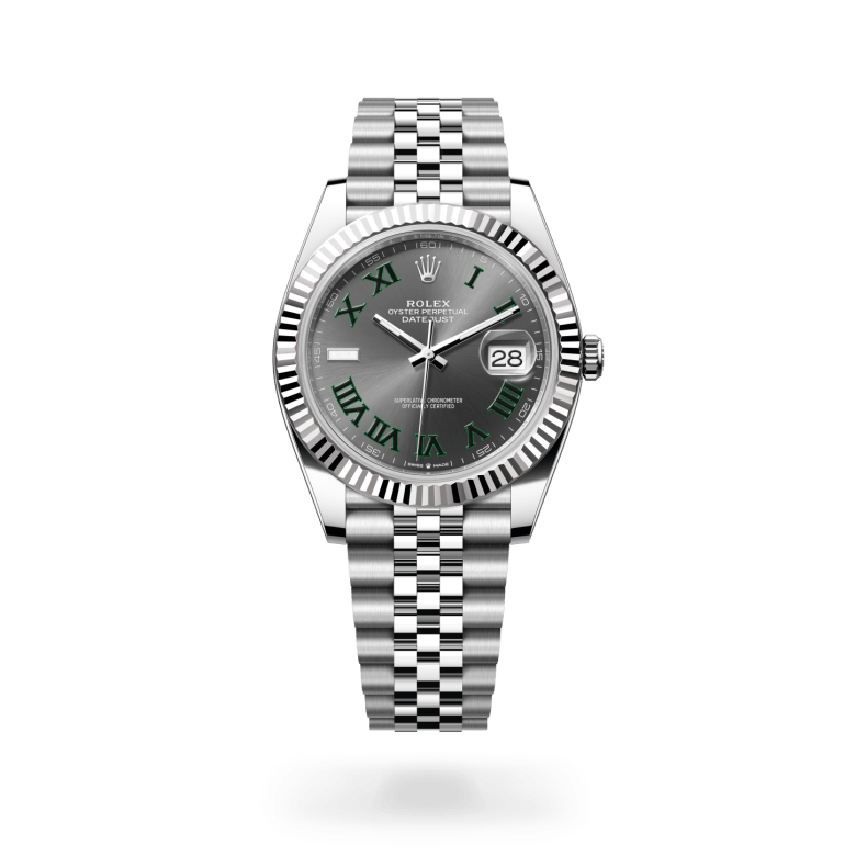 Rolex Datejust 41 Oyster, 41 mm, Oystersteel çelik ve beyaz altın M126334-0022