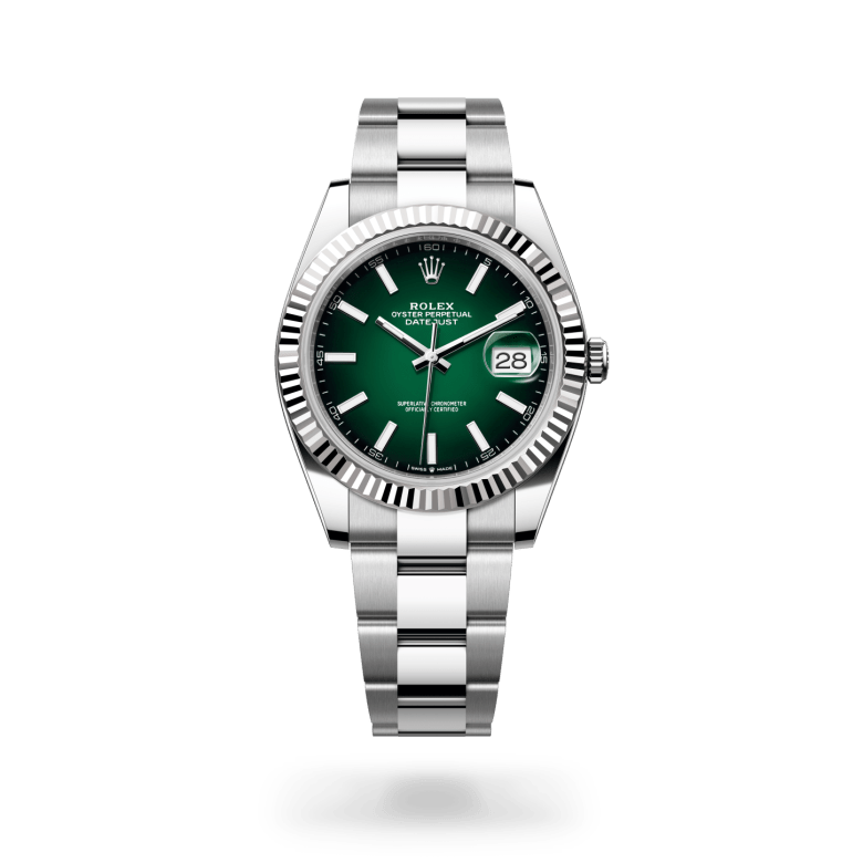 Rolex Datejust 41 Oyster, 41 mm, Oystersteel çelik ve beyaz altın M126334-0033