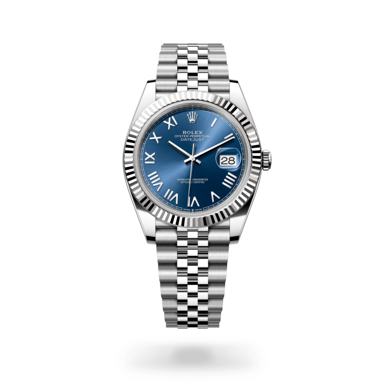 Rolex Datejust 41 Oyster, 41 mm, Oystersteel çelik ve beyaz altın M126334-0038