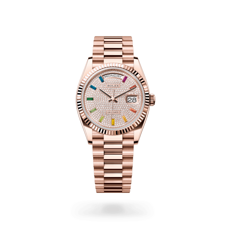 Rolex Day-Date 36 Oyster, 36 mm, Everose altın M128235-0039