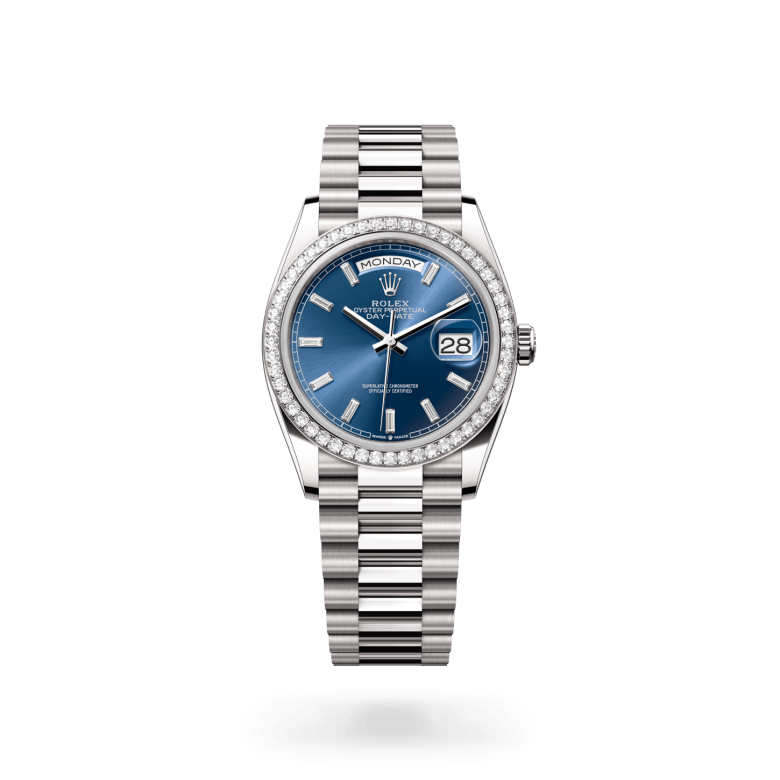 Rolex Day-Date 36 Oyster, 36 mm, beyaz altın ve pırlanta M128349RBR-0051