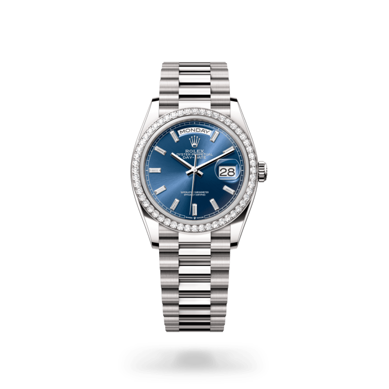 Rolex Day-Date 36 Oyster, 36 mm, beyaz altın ve pırlanta M128349RBR-0087