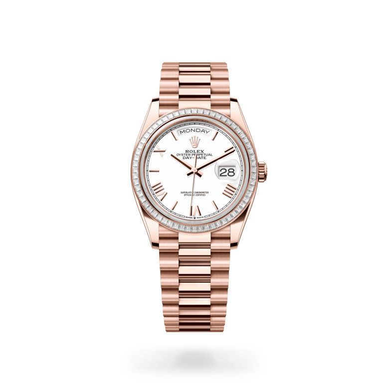 Rolex Day-Date 36 Oyster, 36 mm, Everose altın ve pırlanta M128395TBR-0022