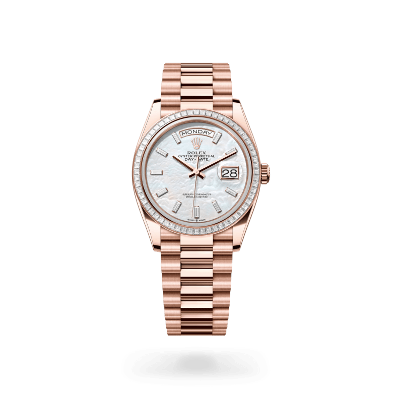 Rolex Day-Date 36 Oyster, 36 mm, Everose altın ve pırlanta M128395TBR-0026