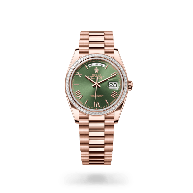 Rolex Day-Date 36 Oyster, 36 mm, Everose altın ve pırlanta M128395TBR-0033